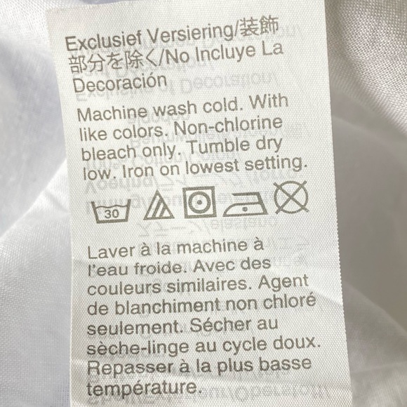 J. Crew Embroidered Saffron scalloped tiered white blue trim dress $128 - Picture 12 of 15